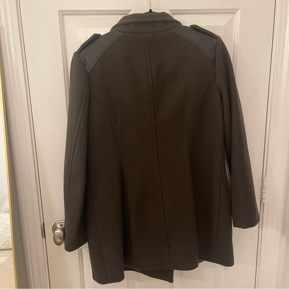 Vince Camuto double breasted dark green pea coat - Picture 3 of 16